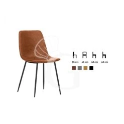 Sedia Con Struttura In Metallo E Rivestimento In Ecopelle 6 Sedia Con Struttura In Metallo E Rivestimento In Ecopelle -Vendite GATRODOMUS sedia con struttura in metallo e rivestimento in ecopelle 1