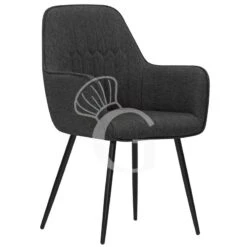 Sedia Con Struttura In Metallo Verniciato E Rivestimento In Ecopelle O Tessuto