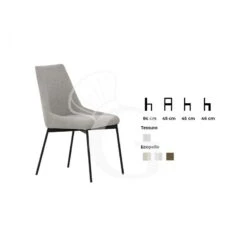 Sedia Con Struttura In Metallo Verniciato, Rivestimento In Tessuto O Ecopelle 9 Sedia Con Struttura In Metallo Verniciato, Rivestimento In Tessuto O Ecopelle -Vendite GATRODOMUS sedia con struttura in metallo verniciato rivestimento in tessuto o ecopelle 3