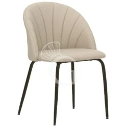 Sedia Con Struttura In Metallo Verniciato, Seduta E Schienale Imbottiti, E Rivestimento In Ecopelle Piedini Regolabili