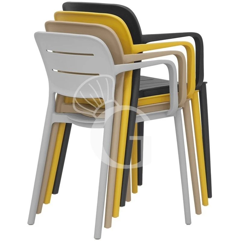 Sedia Con Struttura, Seduta E Schienale In Polipropilene 4 Sedia Con Struttura, Seduta E Schienale In Polipropilene - immagine 2