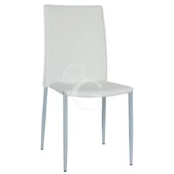 Sedia Duffy Con Struttura In Acciaio Verniciato, Seduta E Schienale In Ecopelle