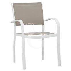 Sedia Enrica Con Struttura In Metallo, Seduta E Schienale In Textylene