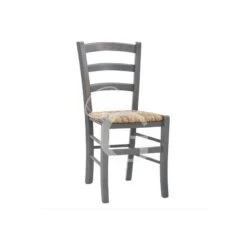 Sedia Giuly Con Struttura E Schienale In Legno E Seduta Impagliata