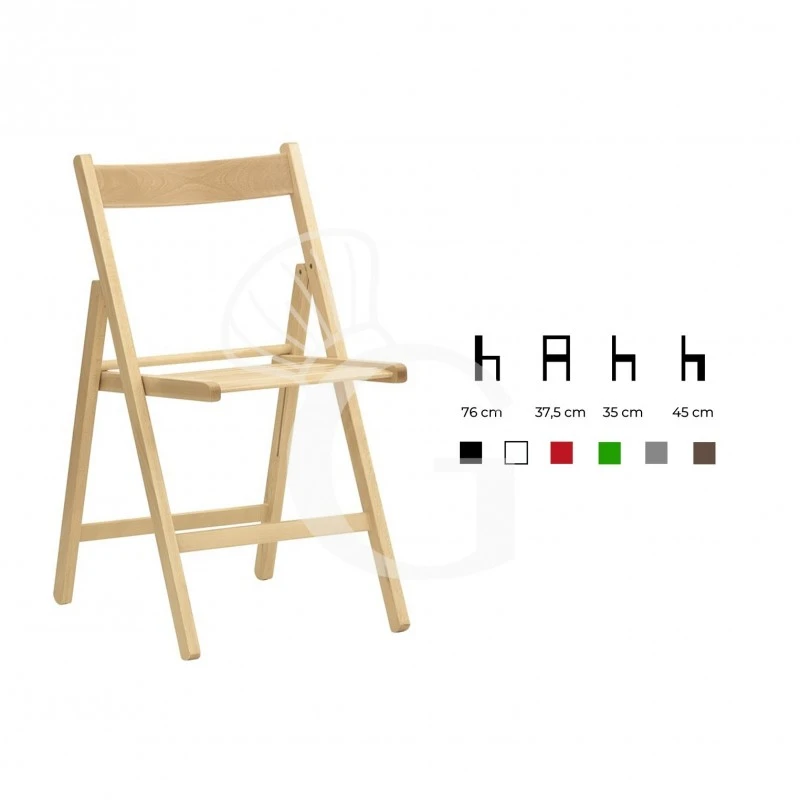 Sedia Con Struttura Pieghevole In Legno Di Faggio 5 Sedia Con Struttura Pieghevole In Legno Di Faggio - immagine 3