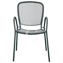 Sedia Net Con Struttura, Seduta E Schienale In Metallo Verniciato