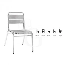 Sedia Palma Con Struttura, Seduta E Schienale In Alluminio Anodizzato -Vendite GATRODOMUS sedia palma con struttura seduta e schienale in alluminio anodizzato e saldato 1