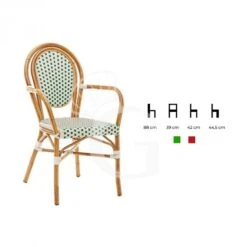 Sedia Polly In Alluminio Verniciato E Bambù, Rivestimento In Filo Di Nylon -Vendite GATRODOMUS sedia polly in alluminio verniciato e bambu rivestimento in filo di nylon 1