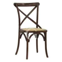 Sedia Primula Impagliata Con Struttura In Legno E Seduta In Rattan