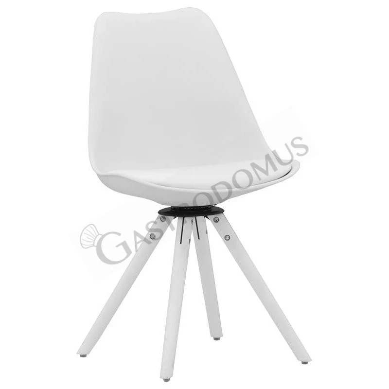 Sedia Jasmine Con Struttura In Legno Di Faggio, Seduta Girevole, Scocca In Polipropilene, Cuscino Ecopelle 3 Sedia Jasmine Con Struttura In Legno Di Faggio, Seduta Girevole, Scocca In Polipropilene, Cuscino Ecopelle