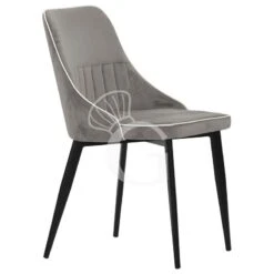 Sedia Sophie Con Struttura In Metallo Verniciato E Rivestimento In Velluto