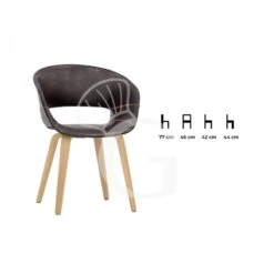 Sedia Swing Con Struttura In Legno E Metallo, Scocca In Polipropilene E Cuscino In Ecopelle -Vendite GATRODOMUS sedia swing con struttura in legno scocca in polipropilene e cuscino in ecopelle 1