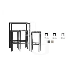 Set Giglio Da Esterno, 1 Tavolo E 4 Sgabelli In Metallo Verniciato -Vendite GATRODOMUS set giglio da esterno 1 tavolo e 4 sgabelli in metallo verniciato 3