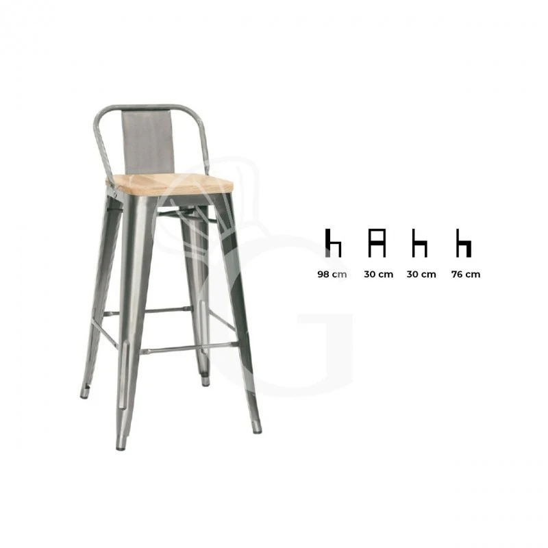 Sgabello Brera Con Struttura E Schienale In Metallo Verniciato E Seduta In Legno 4 Sgabello Brera Con Struttura E Schienale In Metallo Verniciato E Seduta In Legno - immagine 2