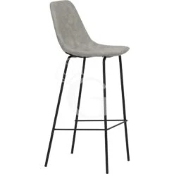 Sgabello Con Struttura In Metallo Verniciato E Scocca Imbottita In Ecopelle