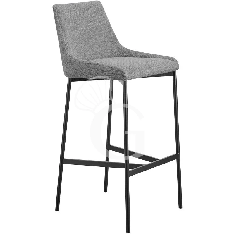 Sgabello Con Struttura In Metallo Verniciato, Seduta E Schienale Rivestiti In Tessuto O Ecopelle 3 Sgabello Con Struttura In Metallo Verniciato, Seduta E Schienale Rivestiti In Tessuto O Ecopelle