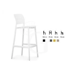 Sgabello Con Struttura In Polipropilene - H 1040 Mm -Vendite GATRODOMUS sgabello con struttura in polipropilene h 1040 mm 2