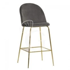 Sgabello Edward Con Struttura In Metallo Ottonato E Rivestimento In Velluto -Vendite GATRODOMUS sgabello edward con struttura in metallo ottonato e rivestimento in velluto 2