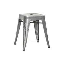 Sgabello Pony Con Struttura E Seduta In Metallo Verniciato