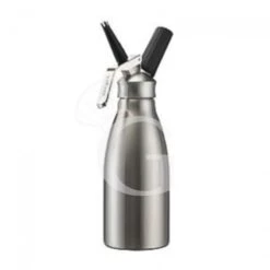 Sifone Professionale Inox Con Bottiglia E Testa In Acciaio Inox Da 1 Litro