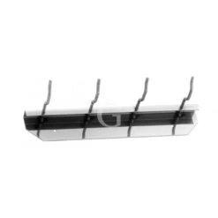 Supporto A Parete In Inox Con 4 Ganci L 300 Mm X P 100 Mm X H 50 Mm