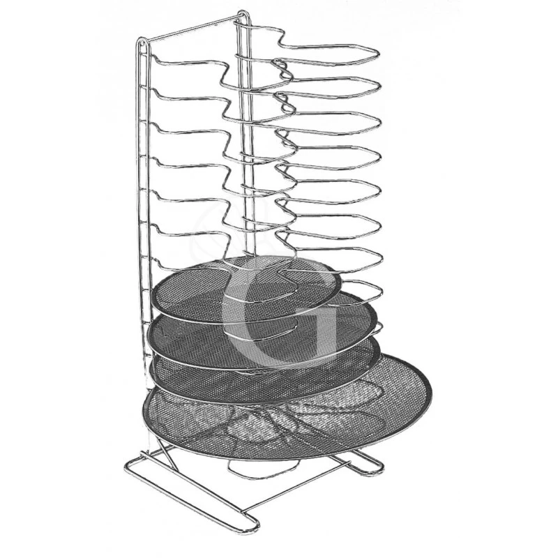 Supporto Per Retine Verticale In Acciaio Inox, 12 Posti E Altezza 700 Mm 3 Supporto Per Retine Verticale In Acciaio Inox, 12 Posti E Altezza 700 Mm