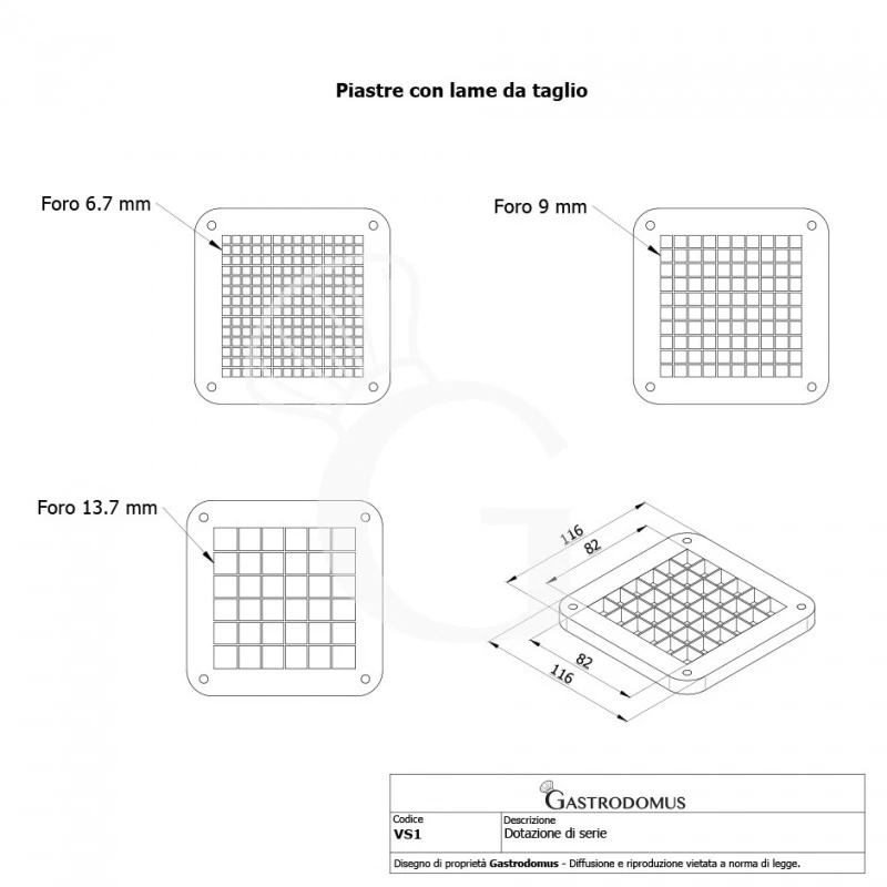 Taglia Frutta E Verdura Manuale Bastoncini - Dimensioni L 220 Mm X P 175 Mm X H 675 Mm 10 Taglia Frutta E Verdura Manuale Bastoncini - Dimensioni L 220 Mm X P 175 Mm X H 675 Mm - immagine 8
