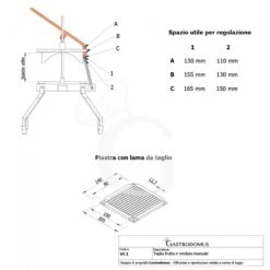 Taglia Frutta E Verdura Manuale Per Taglio A Bastoncini O Rondelle L 250 Mm X P 520 Mmx H 500 Mm -Vendite GATRODOMUS taglia frutta e verdura manuale bastoncini dimensioni l 520 mm x p 260 mmx h 490 mm 1 7