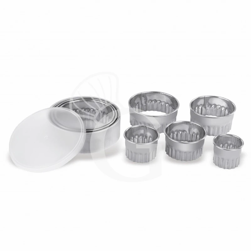 Set 8 Tagliapasta Rotondi Ondulati 3 Set 8 Tagliapasta Rotondi Ondulati