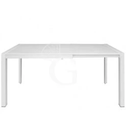 Tavolo Con Struttura In Metallo Verniciato E Piano Allungabile In MDF Laccato