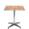 Tavolo Da Esterno Quadrato In Alluminio E Legno L 60 Cm -Vendite GATRODOMUS tavolo da esterno in alluminio e legno 1