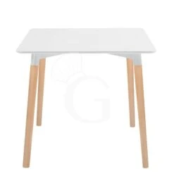 Tavolo Da Interno In Legno E Metallo Con Piano MDF Laccato L 120 Cm