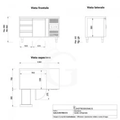 Tavolo Refrigerato 3 Cassetti 1 Porta 700 Mm -2°C/+8°C -Vendite GATRODOMUS tavolo frigo con 1 porta e 3 cassetti prof 700 e temperatura 2c8c 13