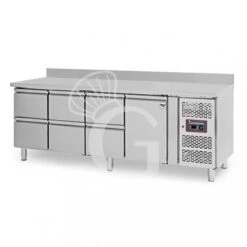 Tavolo Refrigerato 6 Cassetti 1 Porta 700 Mm -2°C/+8°C Alzatina Per Gastronomia -Vendite GATRODOMUS tavolo frigo con 1 porta e 6 cassetti alzatina prof700 e temperatura 2c8c 1