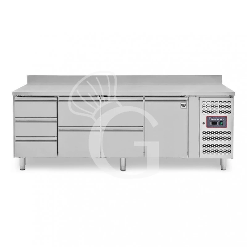 Tavolo Refrigerato 7 Cassetti 1 Porta 700 Mm -2°C/+8°C Alzatina Per Gastronomia 3 Tavolo Refrigerato 7 Cassetti 1 Porta 700 Mm -2°C/+8°C Alzatina Per Gastronomia