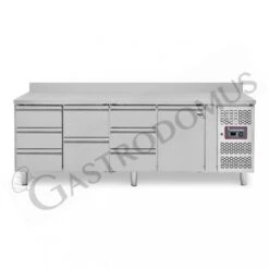 Tavolo Refrigerato 8 Cassetti 1 Porta 700 Mm -2°C/+8°C Alzatina