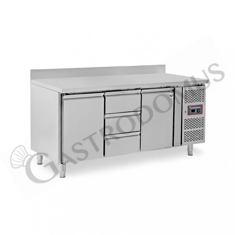 Tavolo Refrigerato 3 Cassetti 2 Porte 700 Mm -2°C/+8°C Alzatina 6 Tavolo Refrigerato 3 Cassetti 2 Porte 700 Mm -2°C/+8°C Alzatina - immagine 4