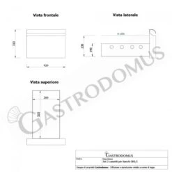 Tavolo Refrigerato 2 Cassetti 3 Porte 700 Mm -2°C/+8°C Alzatina Per Gastronomia -Vendite GATRODOMUS tavolo frigo con 3 porte e 2 cassetti alzatina prof700 e temperatura 2c8c 10