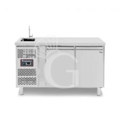 Tavolo Refrigerato 2 Porte Con Lavello,motore A Sinistra,Prof. 700 Mm,temp +2°C/+8°C, Completo Di Rubinetto, Classe Energetica B -Vendite GATRODOMUS tavolo lavello armadiato refrigerato 2 porte prof 700 mm 2c8c motore a sinistra classe energetica e con foro rubinetto o 25 mm 2