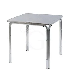 Tavolo Quadrato 4 Gambe In Alluminio E Acciaio L 80 Cm