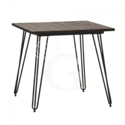 Tavolo Quadrato Da Esterno In Metallo Verniciato E Piano In Melammina Con Dimensioni 700 Mm X 700 Mm