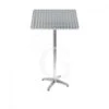 Tavolo Quadrato Piano In Acciaio Inox E Base In Alluminio - L600xP600xH1065 Mm -Vendite GATRODOMUS tavolo quadrato piano in acciaio inox e base in alluminio l600xp600xh1065 mm