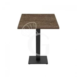 Tavolo Quadrato Piano In HPL E Base In Acciaio Inox Verniciato - L800xP800xH730 Mm