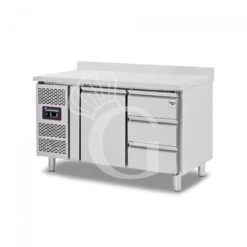 Tavolo Refrigerato 3 Cassetti 1 Porta 700 Mm -2°C/+8°C Alzatina Motore A Sinistra -Vendite GATRODOMUS tavolo refrigerato 1 porta e 2 cassetti sinistra alzatina prof 700 2c8c 10