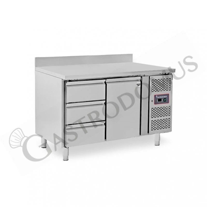 Tavolo Refrigerato 3 Cassetti 1 Porta 700 Mm -2°C/+8°C Alzatina 6 Tavolo Refrigerato 3 Cassetti 1 Porta 700 Mm -2°C/+8°C Alzatina - immagine 4