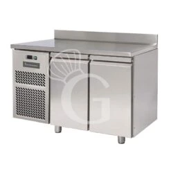 Tavolo Refrigerato 2 Porte Alzatina Prof. 800 Mm 0°C/+10°C Motore A Sinistra Classe Energetica D