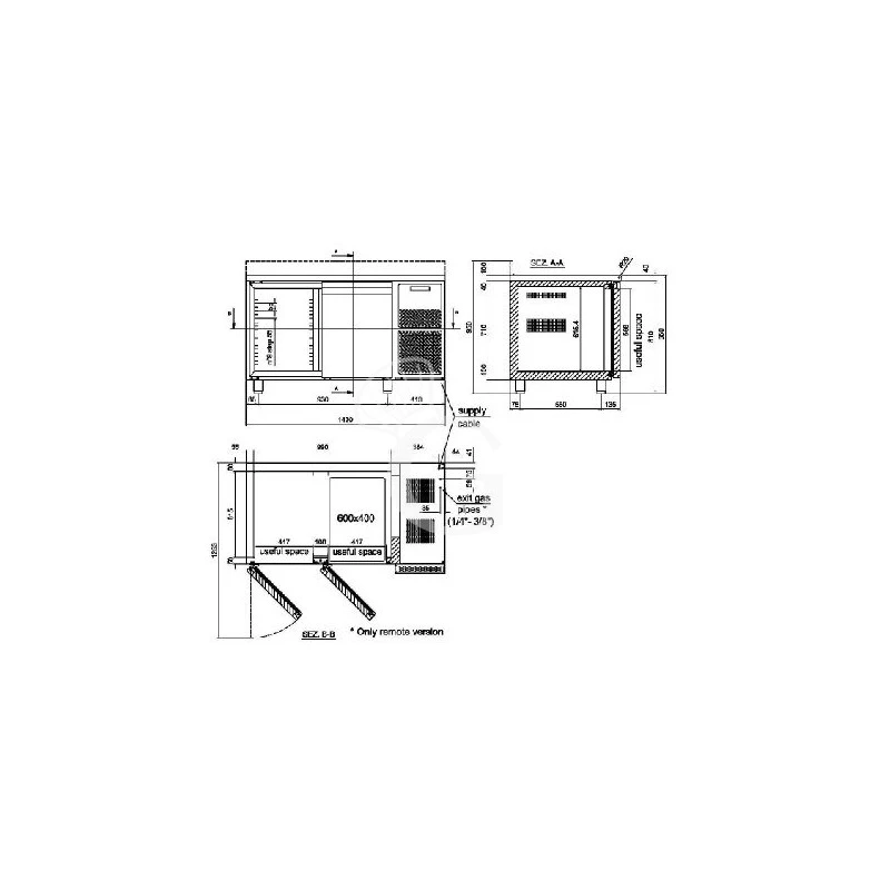 Tavolo Refrigerato 2 Porte Alzatina Prof. 800 Mm 0°C/+10°C Classe Energetica A 6 Tavolo Refrigerato 2 Porte Alzatina Prof. 800 Mm 0°C/+10°C Classe Energetica A - immagine 4