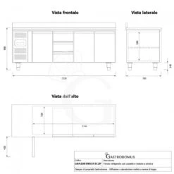 Tavolo Refrigerato 3 Cassetti 3 Porte 700 Mm -2°C/+8°C Alzatina, Motore A Sinistra 19 Tavolo Refrigerato 3 Cassetti 3 Porte 700 Mm -2°C/+8°C Alzatina, Motore A Sinistra -Vendite GATRODOMUS tavolo refrigerato 3 cassetti 3 porte 700 mm 2c8c alzatina motore a sinistra 8