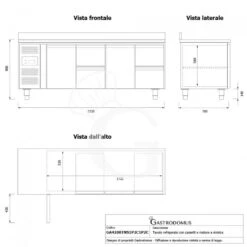 Tavolo Refrigerato 4 Cassetti 2 Porte 700 Mm -2°C/+8°C Alzatina, Motore A Sinistra -Vendite GATRODOMUS tavolo refrigerato 4 cassetti 2 porte 700 mm 2c8c alzatina motore a sinistra 6