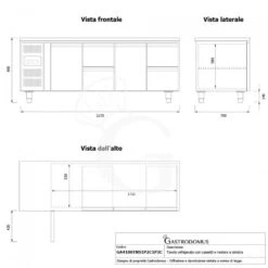 Tavolo Refrigerato 4 Cassetti 2 Porte 700 Mm -2°C/+8°C - Motore A Sinistra 18 Tavolo Refrigerato 4 Cassetti 2 Porte 700 Mm -2°C/+8°C - Motore A Sinistra -Vendite GATRODOMUS tavolo refrigerato 4 cassetti 2 porte 700 mm 2c8c motore a sinistra 6